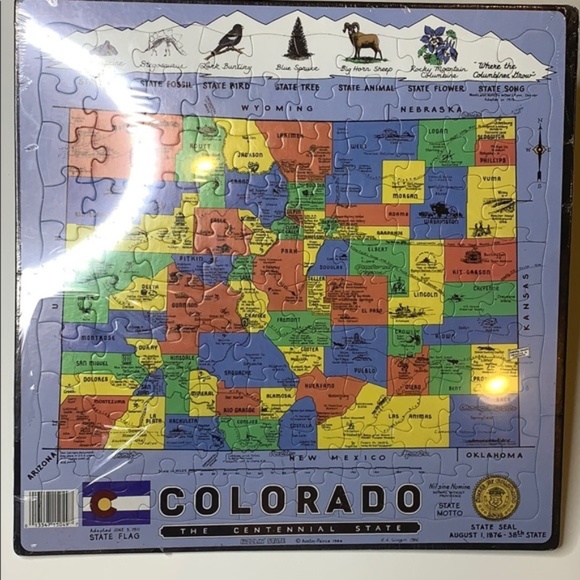 New in Package Colorado Map Puzzle - Picture 2 of 3